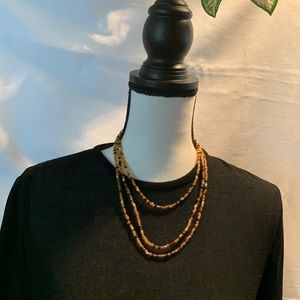 3 tiered beaded necklace